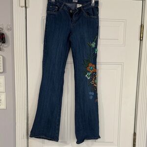 Embroidered Blue Jeans